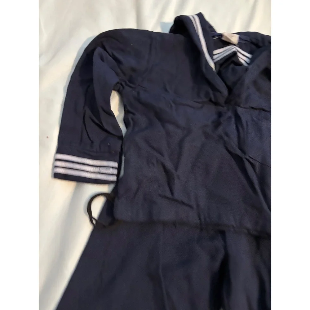 Gentry Sailor Costume Set Nautical Navy Blue Striped Patch Large